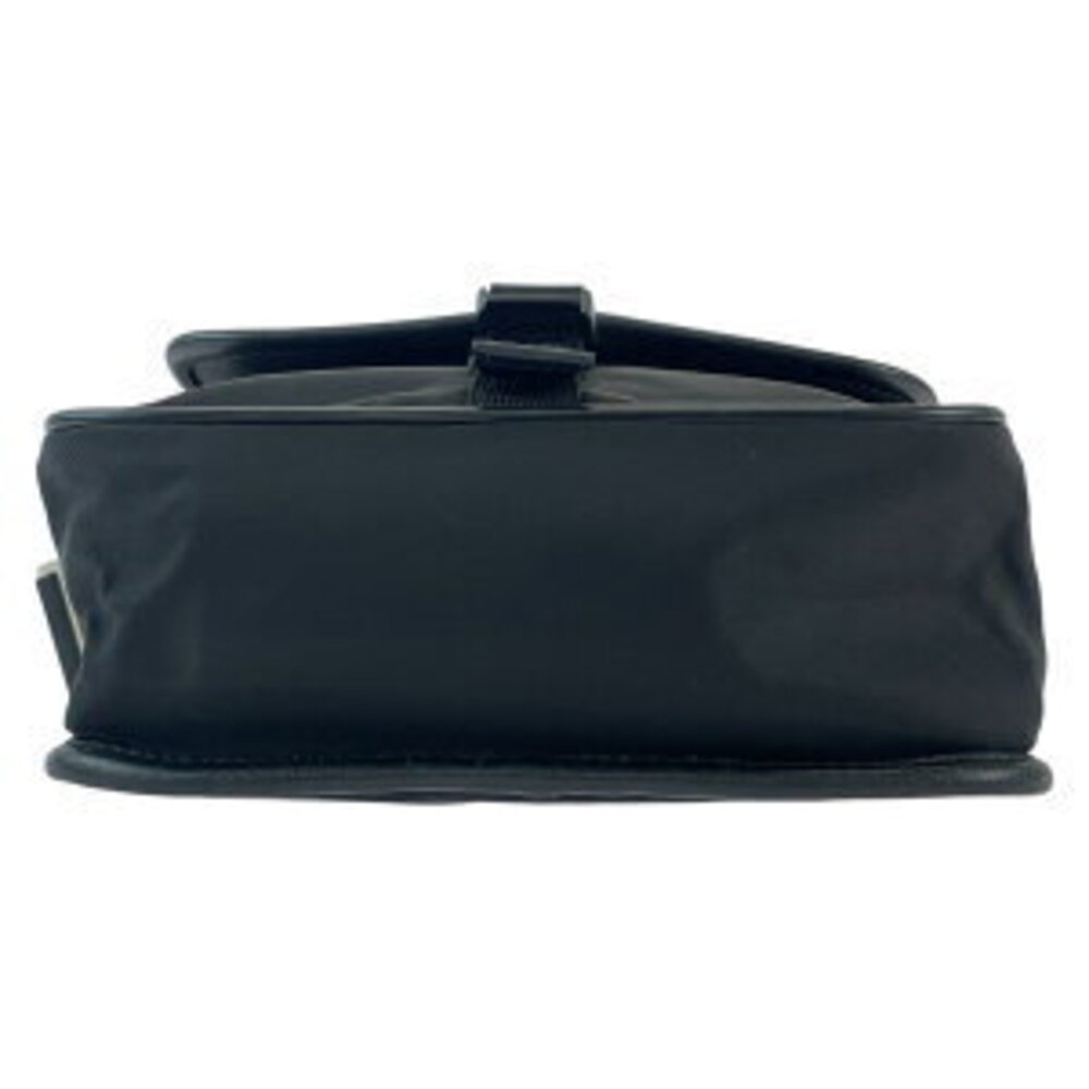 Prada logo triangular Nylon crossbody bag plate black shoulder messenger Tessuto - Picture 6 of 10